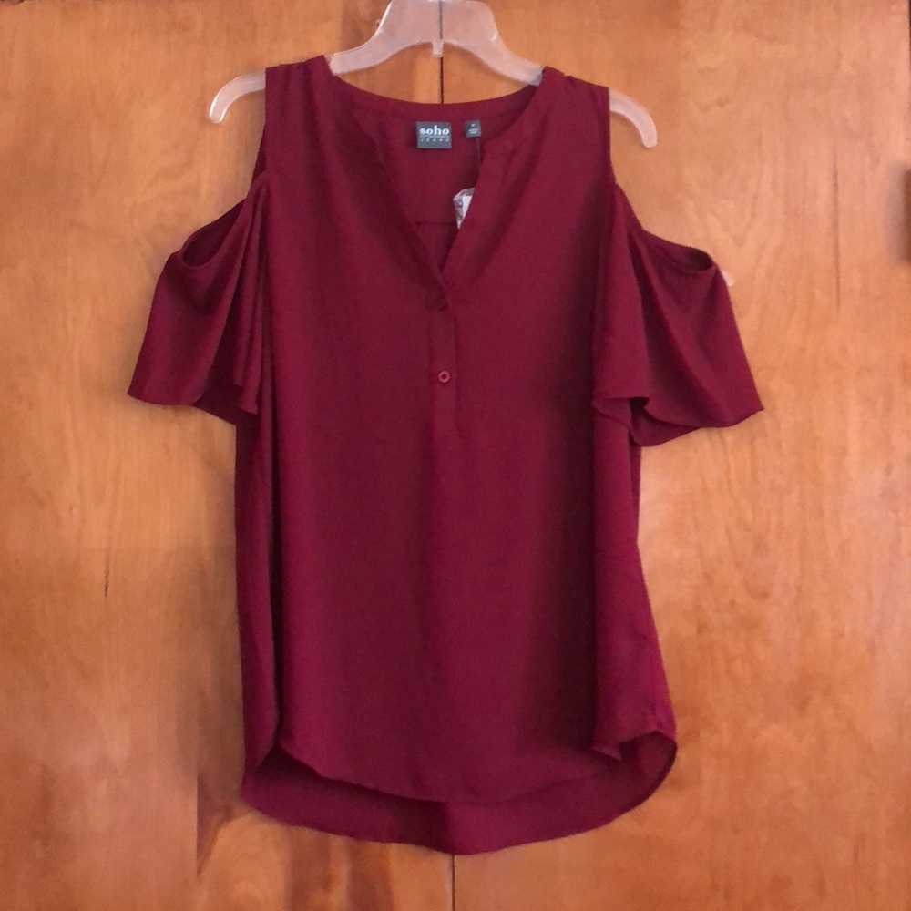 New York & Company Cold Shoulder Blouse
